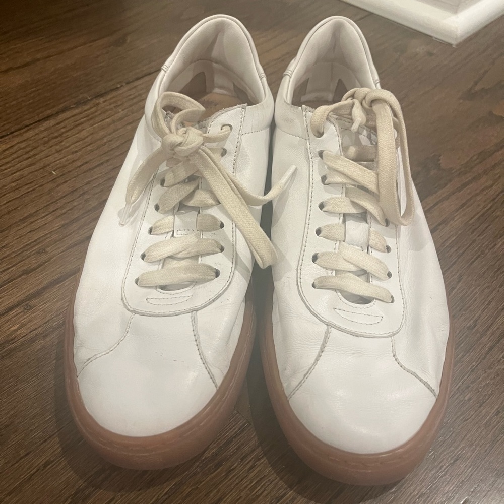 M Gemi White Leather Sneakers